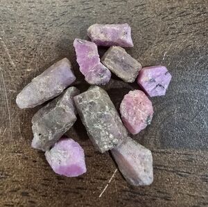 Rough Ruby Corundum Crystals